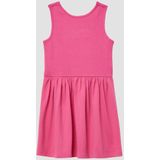 Jurk - Mouwloos - Ronde Hals - Katoenmix - Strikdetail - Ruches