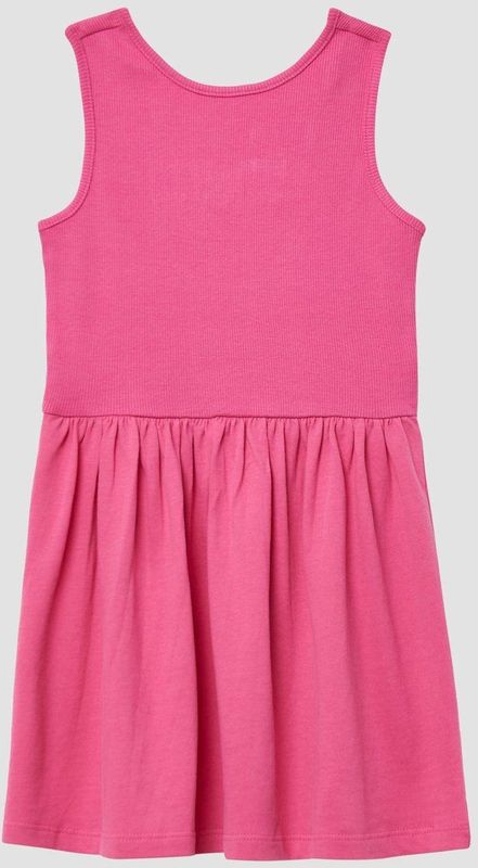 Jurk - Mouwloos - Ronde Hals - Katoenmix - Strikdetail - Ruches