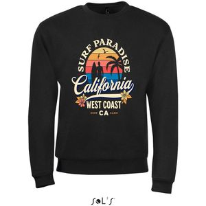 Sweatshirt 2-170 Surf Paradise California West Coast - Zwart, L
