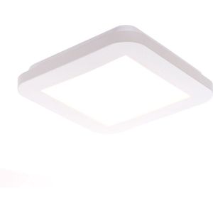 Vierkante badkamerlamp Anne | 1 lichts | wit | kunststof / metaal | 17 x 17 cm | badkamer lamp | modern design