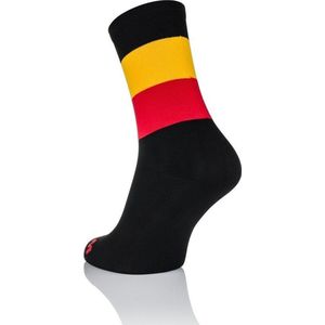 Winaar Fietssokken Zwart/Rood/Wit Strepen Maat L (45-46)