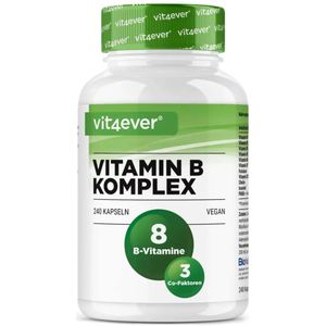 Vitamine B-complex - Vit4ever - 240 capsules (6 maanden) - Premium: Met bio-actieve vitamine B-vormen + co-factoren - Tot 10 keer hogere dosering dan andere vitamine B-complexen - Veganistisch