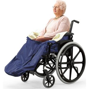 Rolstoeldeken - Blauw - 210D Waterafstotend - Fleecevoering