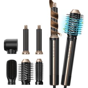 UKLISS® 6-in-1 Airstyler – Föhnborstel – Krultang – Stijltang – Warmteborstel – Hair Straightener – Ionentechnologie – Snel Opgewarmd – 70°C tot 110°C – Voor Steilen & Krullen
