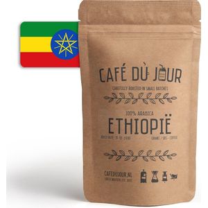 Café du Jour 100% arabica Ethiopië 250 gram vers gebrande koffiebonen