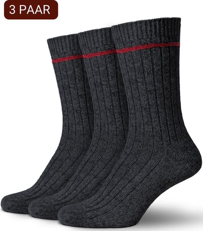 Sukats - The Norwegians - Noorse Sokken - Antraciet - 3 Paar - Warme Sokken