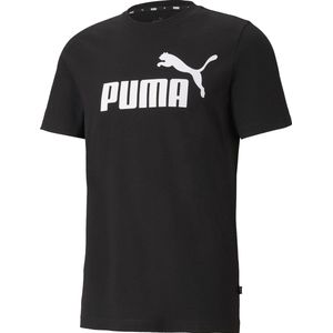 PUMA ESS Logo Tee Heren T-shirt - Zwart - Maat XL