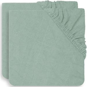 Jollein Aankleedkussenhoes Badstof 75x85cm - Ash Green - 2 Stuks