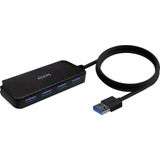 AISENS A106-0714 interface hub USB 3.2 Gen 1 (3.1 Gen 1) Type-A 5000 Mbit/s Zwart