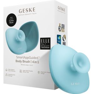 GESKE Body Brush | 4 in 1 | Reinigingsborstel voor het hele lichaam | Dieptereiniging | Zachte siliconen borstelharen | Ergonomisch ontwerp met twee vingers | Reinigingen en massages