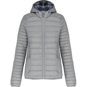 Kariban Ladies' lightweight hooded padded jacket K6111 - Marl Silver - M