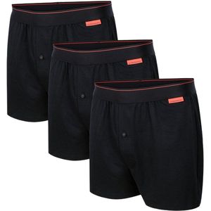 Undiemeister Losse Boxershort Heren - Volcano Ash (Zwart) - 3-Pack - Mellowood Tencel - Ademend, Anti-Bacterieel & Naadloos Ondergoed - Premium Onderbroeken Heren - Maat S
