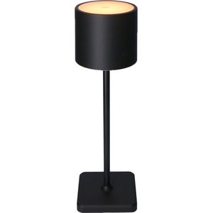 TouchDim LED Tafellamp 38 cm voor binnen en buiten - Oplaadbaar & Draadloos - Zwart