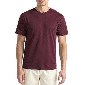 Merino Shirt Heren Korte Mouwen Funktionshirt UV Bescherming Sportshirt Wandelen Ademend Sneldrogend
