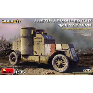 1:35 MiniArt 39009 Austin Armoured Car 1918 Britisch Service Westren Front Plastic Modelbouwpakket