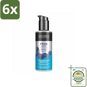 John Frieda – Haarolie – Dream Curls Curl Defining Crème Oil – Krulverzorging – 100 ml - Voordeelverpakking - 6 stuks - Haarvoeding - Krulcrème