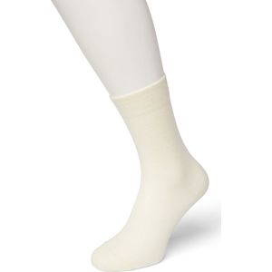 Bonnie Doon Wol/Katoen Sok Off White Dames maat 39/42 - Buitenkant 70% Fijne Wol - Binnenkant Katoen - Niet irriterend - Heerlijk warm - Gladde Naden - Zeer Comfortabel - Wollen sokken - Crème - Ivoor - Gebroken Wit - Ivory - BD631402.250