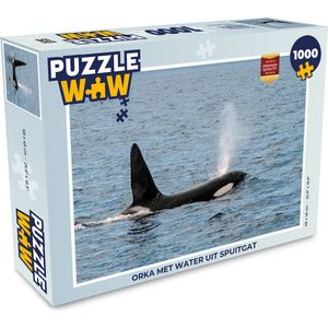 Puzzel Orka met water uit spuitgat - Legpuzzel - Puzzel 1000 stukjes volwassenen