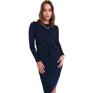 Trendyol Tile Midi Gebreide Riem Met Gedetailleerde Jurk Twoaw22El0009