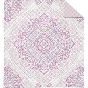 Bedsprei Mandala roze 220x240 cm