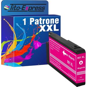 PlatinumSerie 1x inkt cartridge alternatief voor HP 951XL 951 Magenta