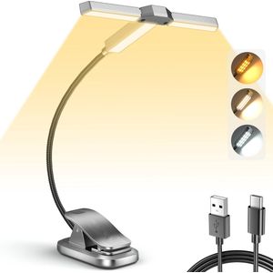 Vestifex® Leeslamp voor Boek - Leeslampje met 27 LED - Neklamp - Bedlamp met Klem - Klemlamp - Cliplamp - Dimbaar en Draaibaar