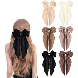 6 Pcs Large Hair Bows Women - Bow Hair Clip Satin Hair Clip - Extra Large Bow Clips