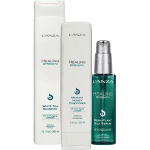 L'anza - Healing Strength - Shampoo - 300ml - Witte Thee - Herstellend voor Zwak en Beschadigd Haar