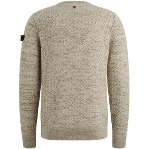 PME Legend - Pullover - Beige - R-neck - Mouline Structure - PKW2510304/7013