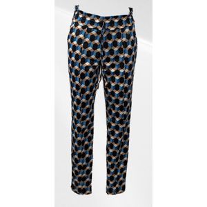 Angelle Milan - Casual broek - Blokjes met ruiten - Met taillekoord - Travelstof - In maat XXL - In 5 maten beschikbaar