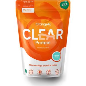 Orangefit Clear Protein - Vegan Proteïne Limonade - 240g (15 drinks) - Tropical - Plantaardig Eiwitlimonade