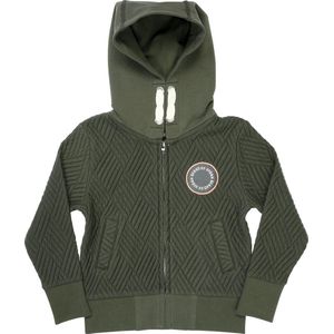 Vinrose - Vest Indiana - Ves - Groen - Capuchon - Jongens - Maat: 98/104