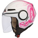 Open Helm - Zwart - Kunststof - Verwijderbare Cheekpads