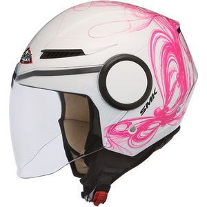 Open Helm - Zwart - Kunststof - Verwijderbare Cheekpads