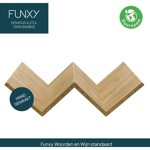 Funxy - woorden en wijn standaard - 100% bamboe - boekenstandaard - wijnstandaard - boekenrek - wijnrek