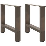 vidaXL - Salontafelpoten - 2 - st - 60x(42-43) - cm - staal - naturel