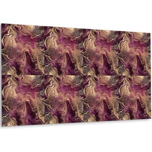 Tulup PVC Wandpaneel - Zand en Marmer Vinyl Wandpaneel - 100 cm x 50 cm - Veelkleurig Wandpaneel Zelfklevend - 1 stuk - Vinyl Wandbekleding - Marmer Wandbekleding - Wandpaneel PVC - Plaktegels Keuken en Badkamer