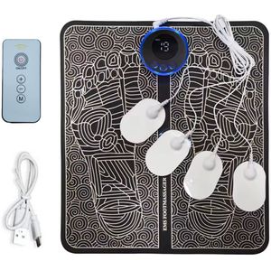FineMart - Voetmassage Apparaat - Afstandsbediening + 4 Elektroden - Neuropathie - Massage Apparaat - 8 Mode 19 Niveaus - Bloedcirculatie Apparaat - TENS Apparaat - EMS - USB oplaadbaar - Draadloos