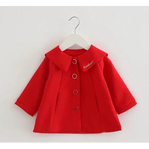 Baby Garden Stijlvolle Baby Meisjes Rode Zomerjas met Lange Mouwen - Maat 80