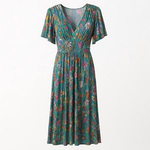 JIMI FEI PARIS – Maxi Jurk Tropische Botanica – One Size – Zomers en Vrouwelijk met Flowy Fit