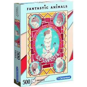 Clementoni - Fantastic Animals puzzel - LLamaste - 500 stukjes, puzzel volwassenen