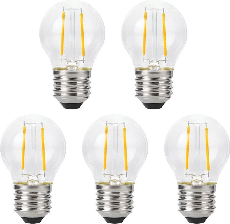 SPL - E27 LED Lamp - Dimbaar - Extra Warm Wit - LED Filament G45 - Vervangt 15W - 5 Stuks