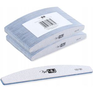 Nail4U Nagelvijl 100/180 Zebra Bootvorm (50 stuks)