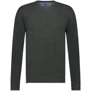 Fellows United Pullover V-neck structure knit Dark Green (32.1103 - 172)