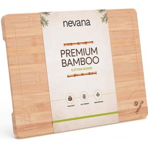 Snijplank van Bamboe met Sapgeul - 37x25x2cm - Cutting Board - Hakblok - Groot formaat - Luxe Design - Hout