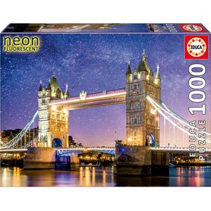EDUCA - puzzel - 1000 stuks - TOWER BRIDGE LONDEN - NEON