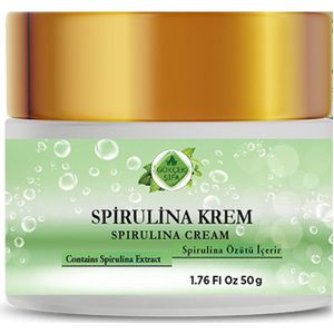 SPIRULINA CREAM - Hydraterende En Voedende Verzorgingscrème - 100% Natuurlijke Kruidenformule - Hoog Vitamine-, Mineraal-, Eiwit-, Omega-3,6,9 - Bevattend Spirulina-Extract - Antioxidant - 50 ml