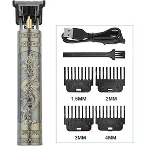 WiseGoods Luxe Heren Haren Trimmer Dragon - Kapper Accessoires - Baardtrimmer Man - Haar Trimmen Mannen - Tondeuse Met USB - Brons