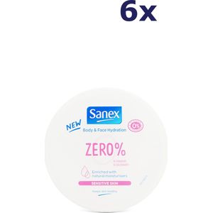 6x Sanex Body lotion - 250ml - zero% sensitive skin