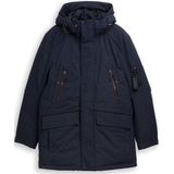 Tom Tailor - Functionele Jas - Sky Captain Blue - Met Capuchon - Ritssluiting